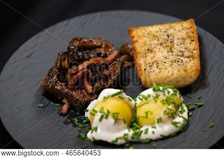 Pan Roasted Steak With Fresh Wild Mushrooms