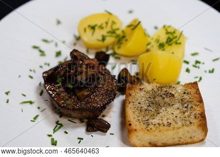 Pan Roasted Steak With Fresh Wild Mushrooms