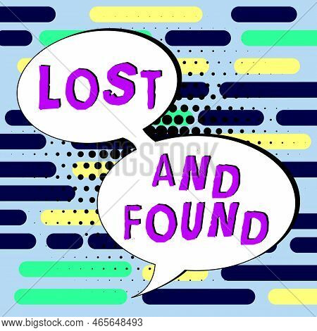 Handwriting Text Lost And Found. Internet Concept Place Where You Can Find Forgotten Things Search S