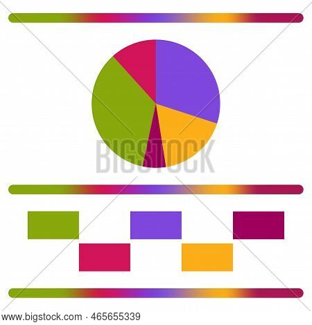Colored Circle Parts. Infographic Element. Vector Illustration. Stock Image.
