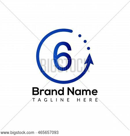 Abstract 6 Letter Modern Initial Logo Design Template