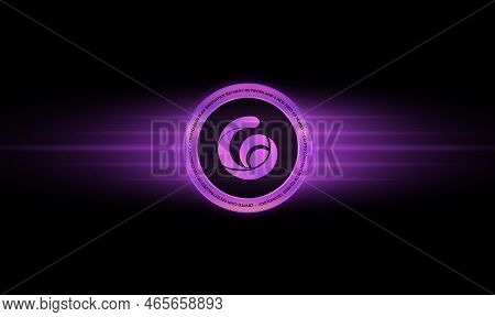 Radio Caca-raca Crypto Currency Images. 3d Illustration. Digital Coins.
