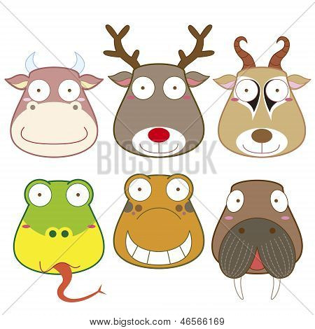 Cartoon Animal Head Set