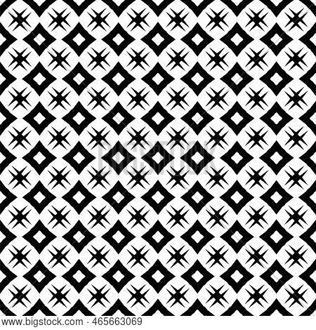 Abstract Geometric Pattern With Crossing Thin Straight Lines. Stylish Texture In Black Color.seamles