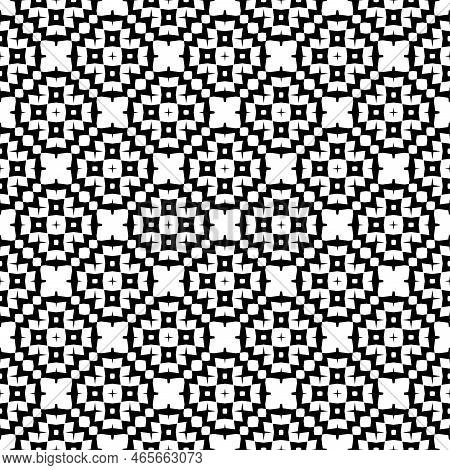 Abstract Geometric Pattern With Crossing Thin Straight Lines. Stylish Texture In Black Color.seamles