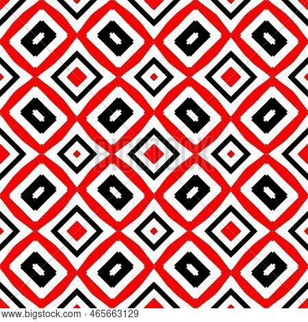 Abstract Geometric Pattern With Crossing Thin Straight Lines. Stylish Texture In Black Color.seamles