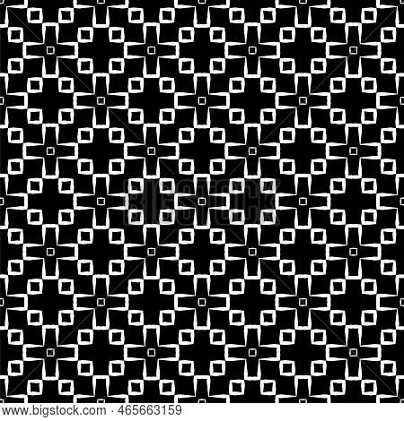 Abstract Geometric Pattern With Crossing Thin Straight Lines. Stylish Texture In Black Color.seamles
