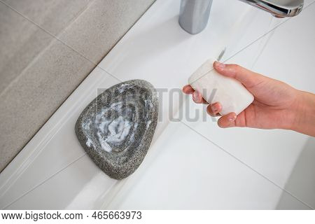 The Wet Soap Has Gone Sour In The Soap Dish.