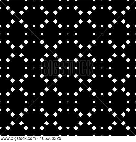 Square Seamless Background Pattern From Black Vintage Bell Symbols Are Different Sizes And Opacity.