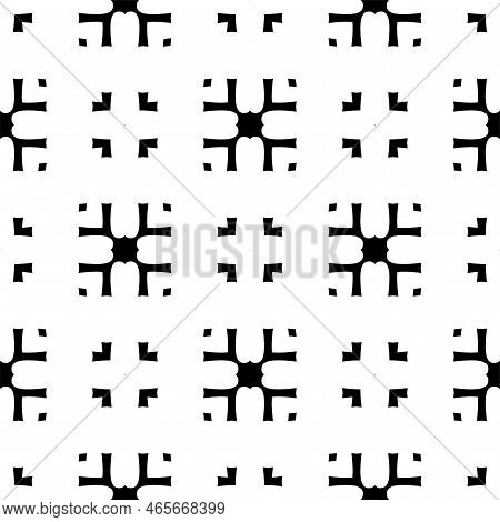 Square Seamless Background Pattern From Black Vintage Bell Symbols Are Different Sizes And Opacity.