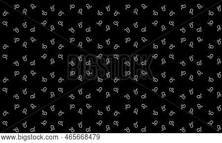 Square Seamless Background Pattern From Black Vintage Bell Symbols Are Different Sizes And Opacity.