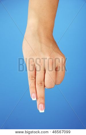 Sormi oikeinkirjoitus aakkoset American Sign Language (ASL). Kirjain N