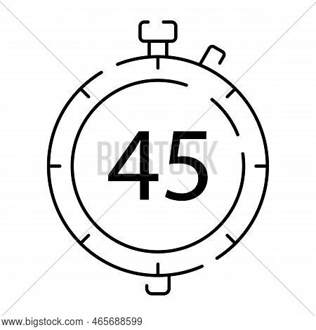 Football Or Soccer Line Icon. World Cup Championships And Tournament. Soccer Sports Stopwatch And Ti