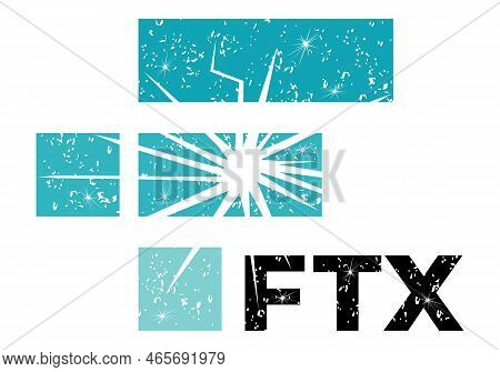 Ftx Token - The Collapse Of The Crypto Exchange. Ftt Symbol Cryptocurrency Logo With Text. Coin Icon