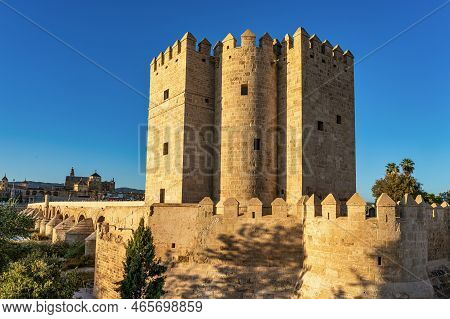 Cordoba, Spain - November 03, 2022: Calahorra Tower, Torre De La Calahorra In Cordoba, Spain. A Fort