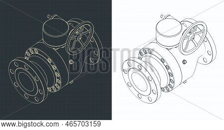 Ball Valve Isometric Blueprints