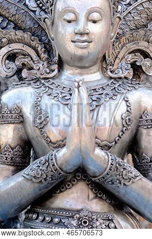 Thailand Human Silver In The Temple Wat Srisuphan Chiangmai