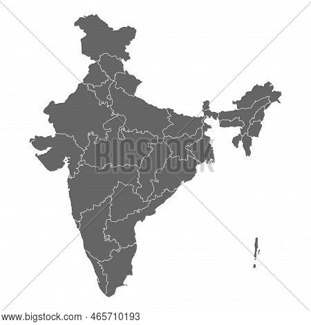 India Map Graphic, Travel Geography Icon, Indian Region Dadra Nagar Haveli, Vector Illustration .