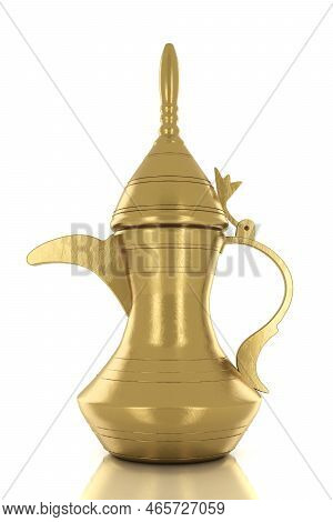 Middle Eastern Arabic Coffee Pot Dallah A Symbol Of Arabian Hospitality 3d Illustration Render