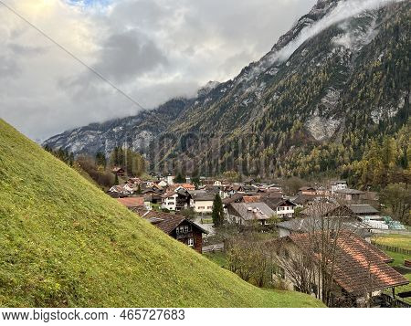 Alpine Mountain Village Of Vättis In The Taminatal Or Vättnertal River Valley - Canton Of St. Gallen