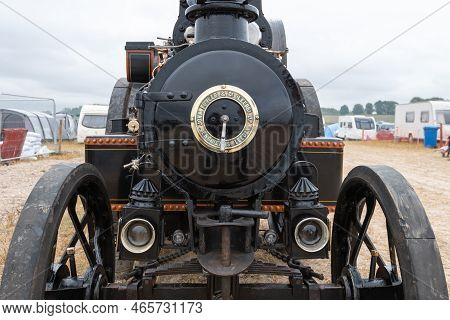 Tarrant Hinton.dorset.united Kingdom.august 25th 2022.a Restored Fowler Traction Engine From 1920 Is