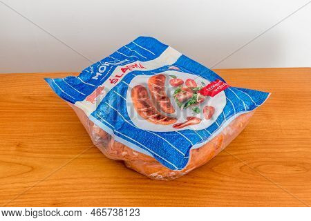 Pruszcz Gdanski, Poland - July 22, 2022: Morliny Slaska Sausage.