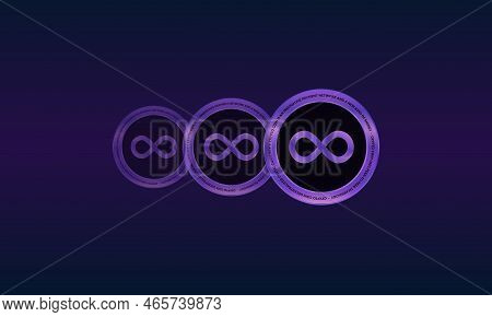 The Internet Computer Virtual Currency Logo. 3d Illustrations.
