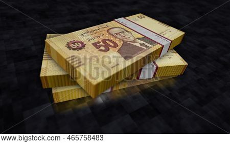 Tunisia Dinar Money Banknotes Pack 3D Illustration