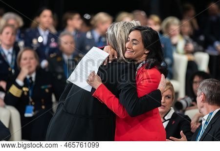 Halifax, Canada - Nov. 18, 2022: Working Moments Of The Forum On International Security In Halifax, 
