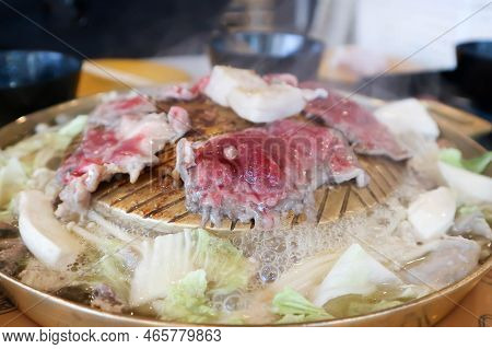 Grilled Beef And Grilled Pork In The Oven