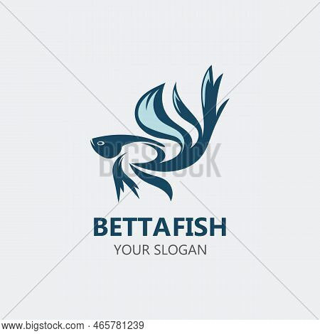 Betta Fish Modern Logo Style Design Vector Image Illustration