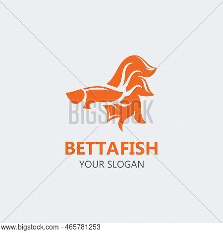 Betta Fish Modern Logo Style Design Vector Image Illustration