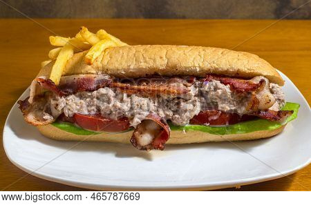 Tuna Blt Sub Served With  Aside Of Fries