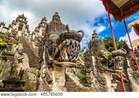 Pura Penataran Agung Lempuyang Temple On Bali, Indonesia In A Sunny Day