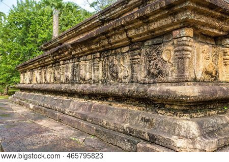 Ruins Of The Palace Of King Nishshanka Malla (nissanka Malla) In Polonnaruwa Archaeological Museum, 