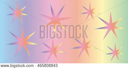 Abstract Background With Stars Gradient Color Vector