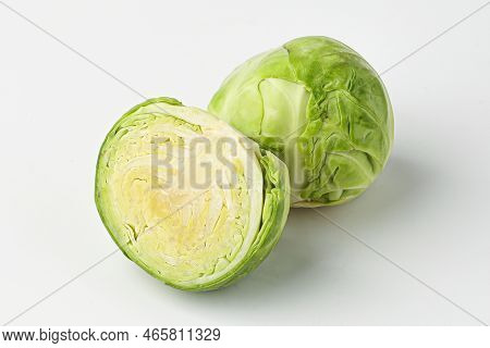 cabbage, mini cabbage, small cabbage, baby cabbage isolated on white background