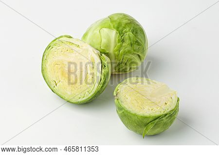 cabbage, mini cabbage, small cabbage, baby cabbage isolated on white background