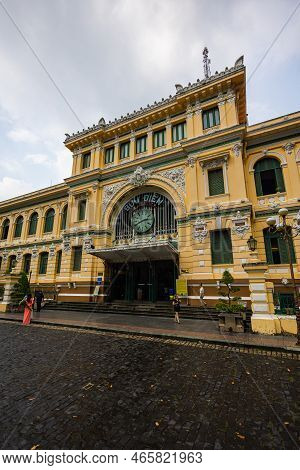 Ho Chi Minh City, Vietnam - November 07, 2022: Saigon Central Post Office. Ho Chi Minh City Is A Pop