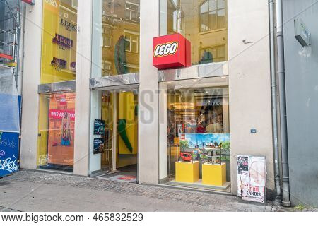 Copenhagen, Denmark - July 26, 2022: Logo Store On Vimmelskaftet Street, Store On Vimmelskaftet, The