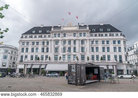 Copenhagen, Denmark - July 26, 2022: D'angleterre, Luxury Copenhagen, Luxury Copenhagen 5 Star Hotel