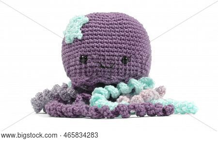 Crochet Squid Or Octopus, Isolated
