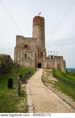 Checiny, Poland - September 14, 2022: Checiny Castle - A Royal Castle From The Turn Of The 13Th And