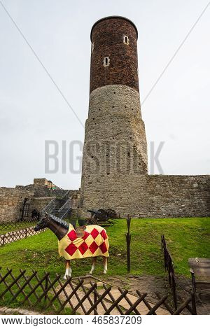 Checiny, Poland - September 14, 2022: Checiny Castle - A Royal Castle From The Turn Of The 13Th And
