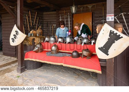Checiny, Poland - September 14, 2022: Checiny Castle - A Royal Castle From The Turn Of The 13Th And