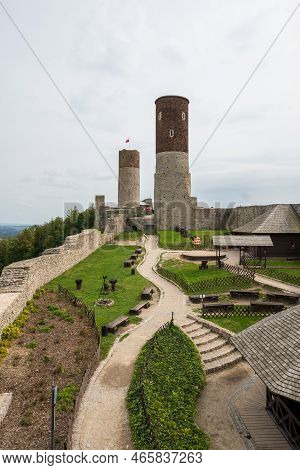 Checiny, Poland - September 14, 2022: Checiny Castle - A Royal Castle From The Turn Of The 13Th And
