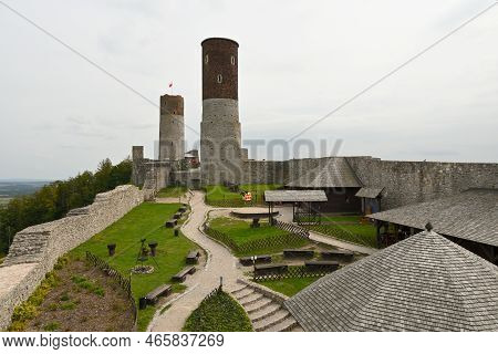 Checiny, Poland - September 14, 2022: Checiny Castle - A Royal Castle From The Turn Of The 13Th And