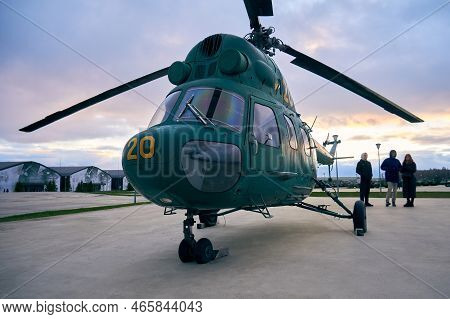 Kubinka, Moscow Region, Russia - November 13, 2022: Russian Multi-purpose Helicopter Mi-2. Museum Of