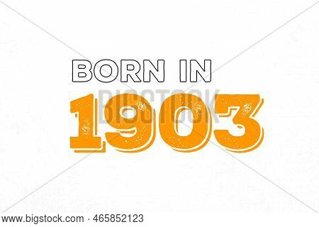 Born In 1903. Proud 1903 Birthday Gift Tshirt Design