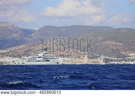 Bodrum, Turkey, 06 November 2022: The Giant Superyacht Solaris, Owned By Russian Businessman Roman A